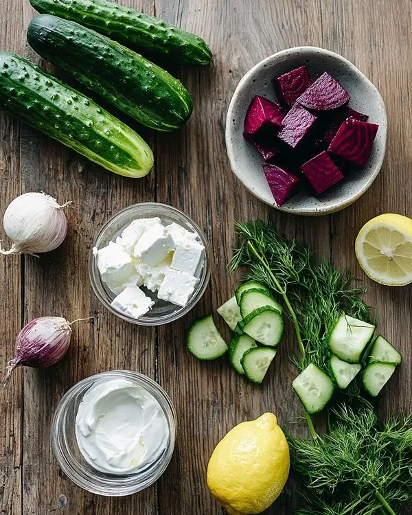 Verrine Mousse de Feta et Betterave 3 Les ingrédients pour Verrine Mousse de Feta et Betterave