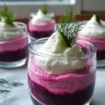 Verrine Mousse de Feta et Betterave
