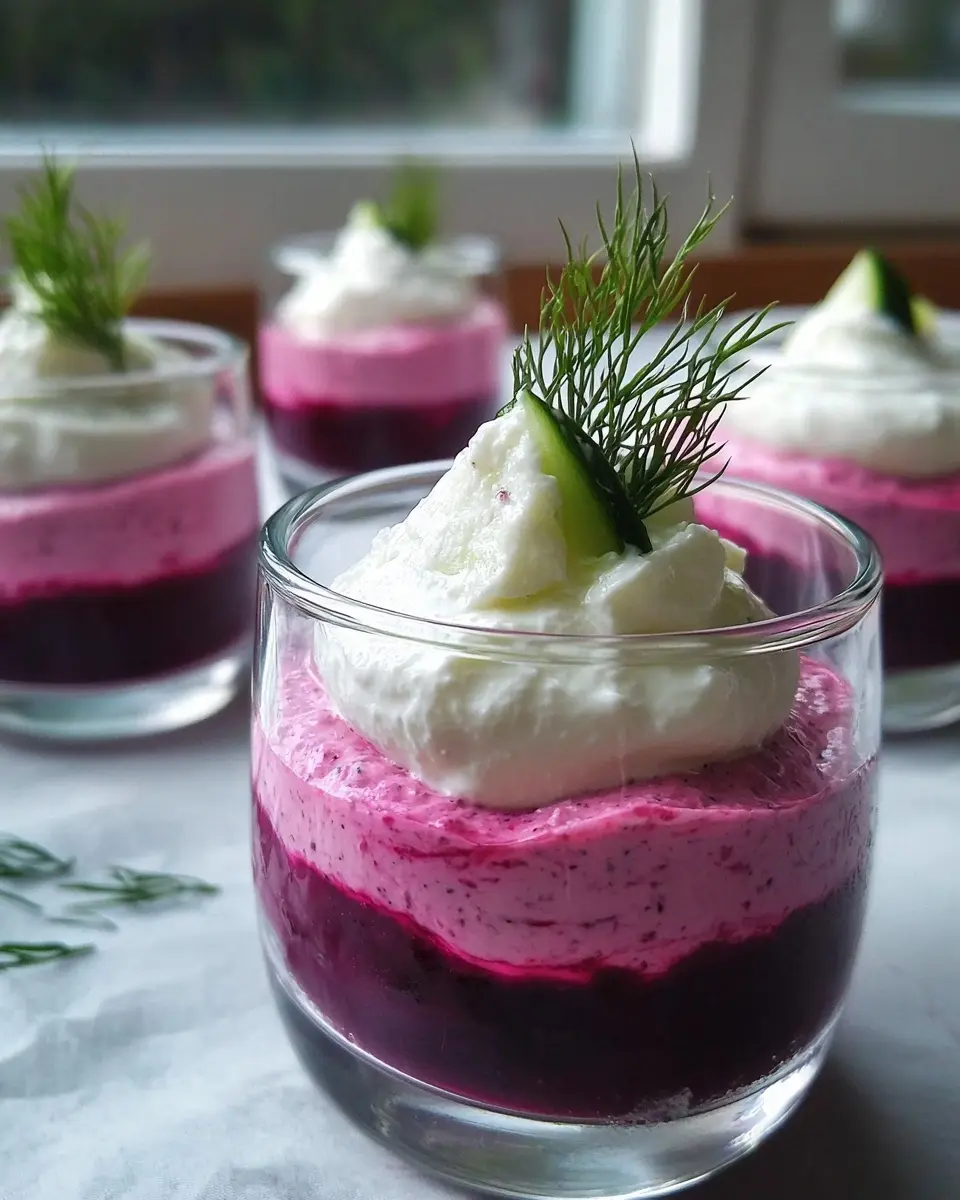 Verrine Mousse de Feta et Betterave 1 Verrine Mousse de Feta et Betterave