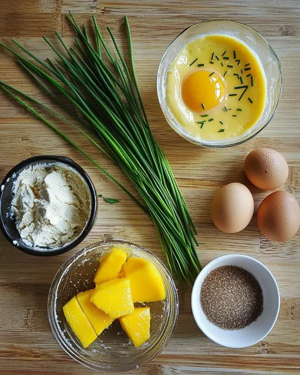 Les ingrédients pour Crème Brûlée Salée au Foie Gras, Mangue & Poivre de Timut