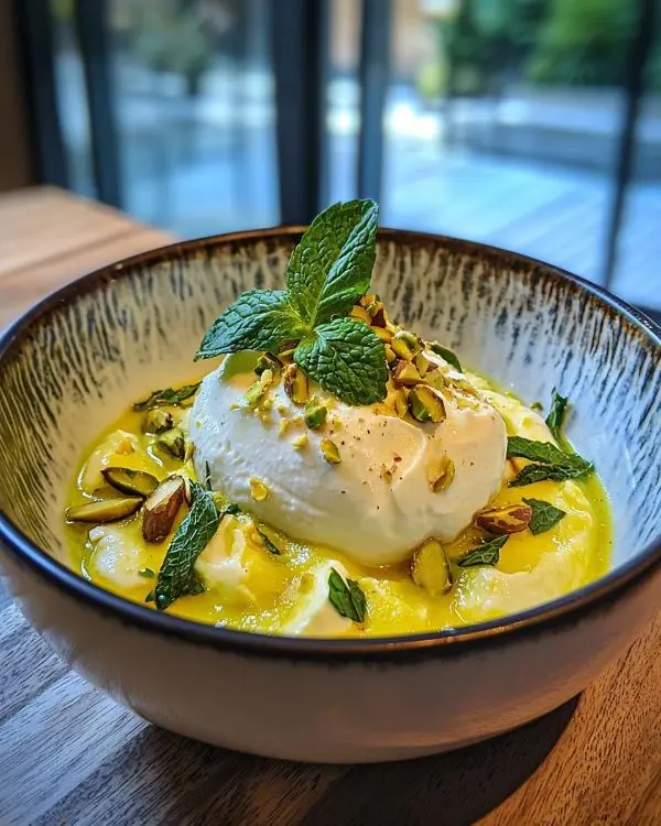 Burrata Crémeuse sur Gaspacho de Courgettes Jaunes 3 Recette Burrata Crémeuse sur Gaspacho de Courgettes Jaunes