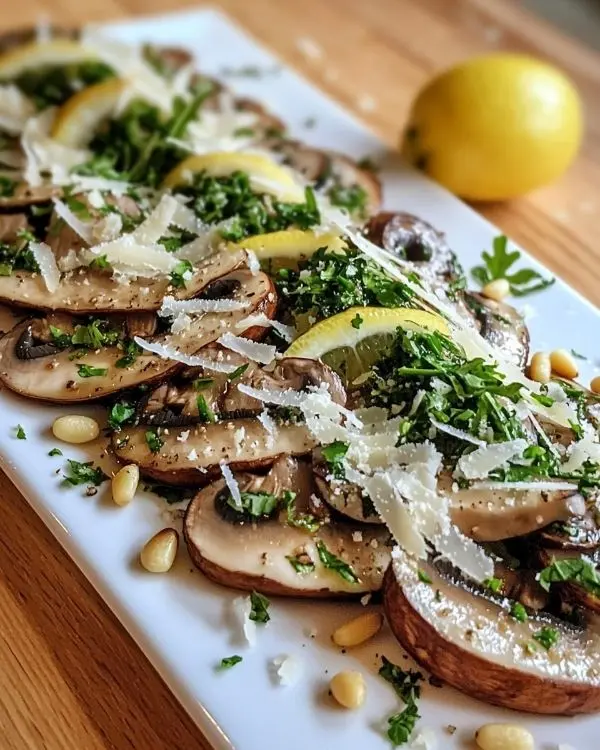 Recette Carpaccio de Champignons de Paris