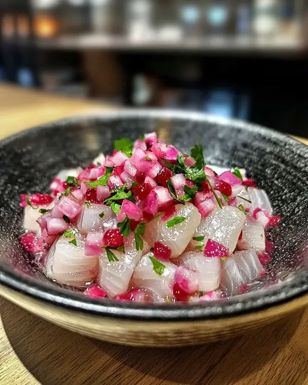 Recette Ceviche de Loup de Mer à la Framboise