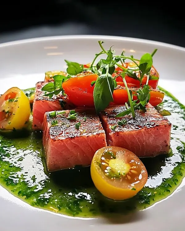 Tataki de Thon Rouge sur Gaspacho 3 Recette Tataki de Thon Rouge sur Gaspacho