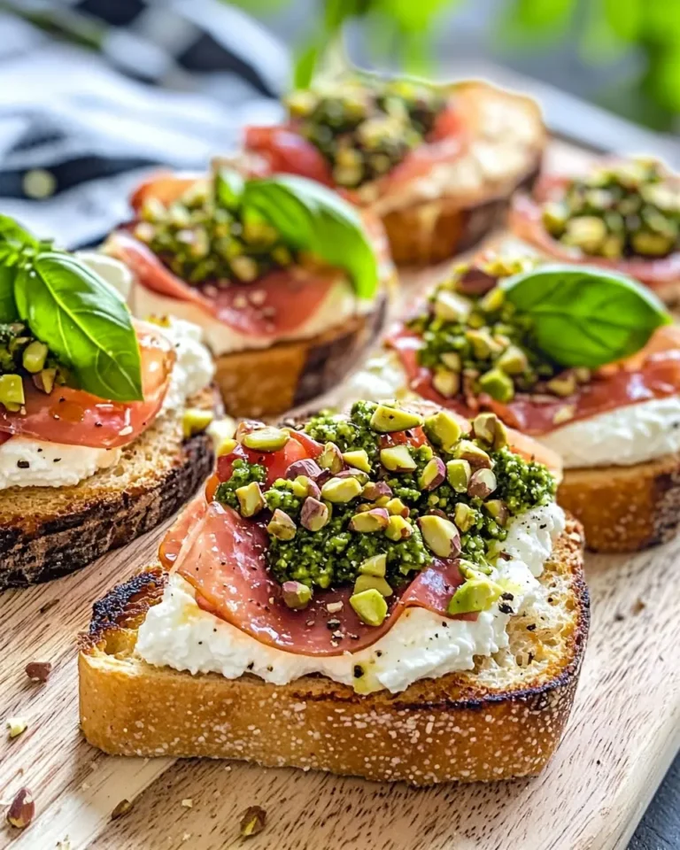 Tartines de Pain Grillé Ricotta Mortadelle 9 Tartines de Pain Grillé