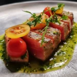 Tataki de Thon Rouge sur Gaspacho