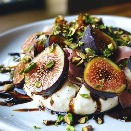 Burrata sur Figues Rôties