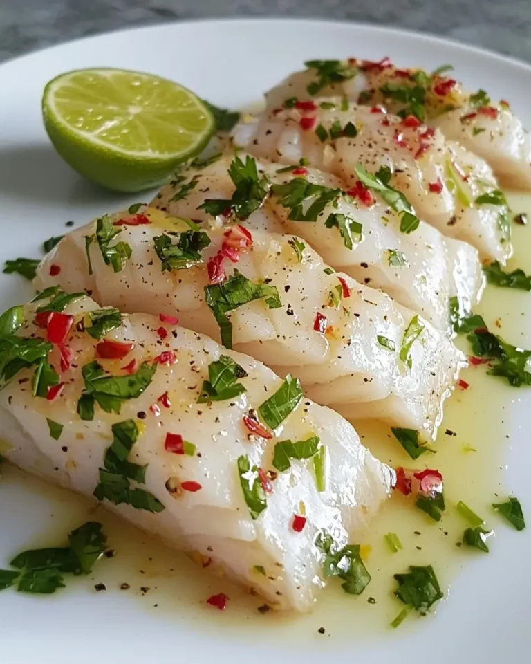 Carpaccio de Bar, Vinaigrette Litchi-Rose