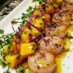 Carpaccio de Saint-Jacques Vinaigrette Mangue