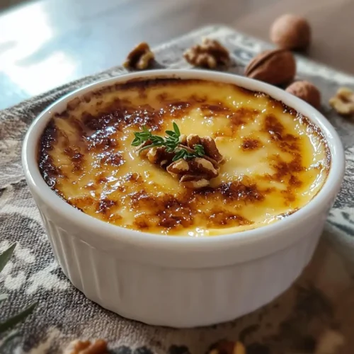 Crème Brûlée Salée au Comté Oignons Rouges & Noix 5 Crème Brûlée Salée au Comté Oignons Rouges & Noix