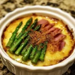 Crème Brûlée Salée au Parmesan et Pointes d’Asperges