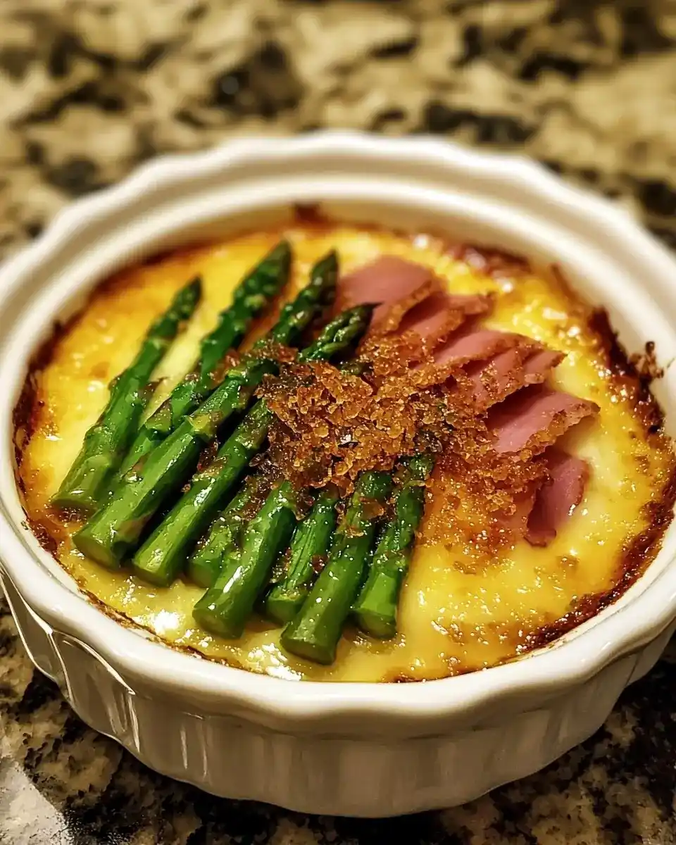 Crème Brûlée Salée au Parmesan et Pointes d’Asperges 1 Crème Brûlée Salée au Parmesan et Pointes d’Asperges