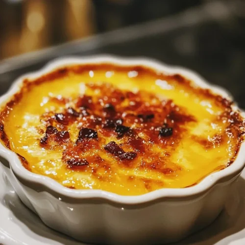 Crème Brûlée Salée au Potimarron Fumée 2 Crème Brûlée Salée au Potimarron, Éclats de Châtaignes & Lard Fumé