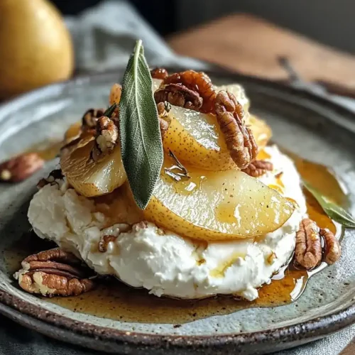 Feta Fouettée au Miel, Poires Rôties Envoûtantes 2 Feta Fouettée au Miel