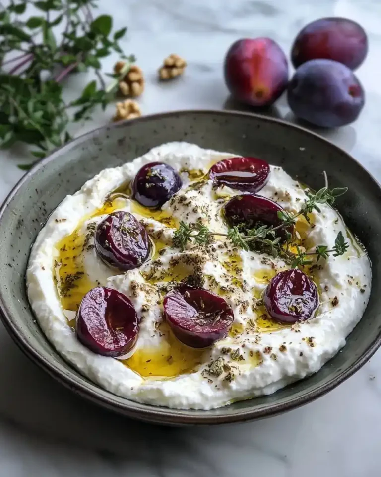 Feta Fouettée au Za'atar et Prunes Dorées