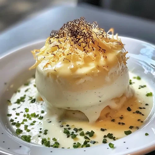Flottante Salée à la Truffe Exquise 2 Flottante Salée à la Truffe sur Velouté de Panais
