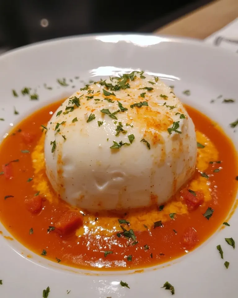 Île Flottante Salée au Chorizo sur Velouté Froid 8 Île Flottante Salée au Chorizo sur Velouté Froid