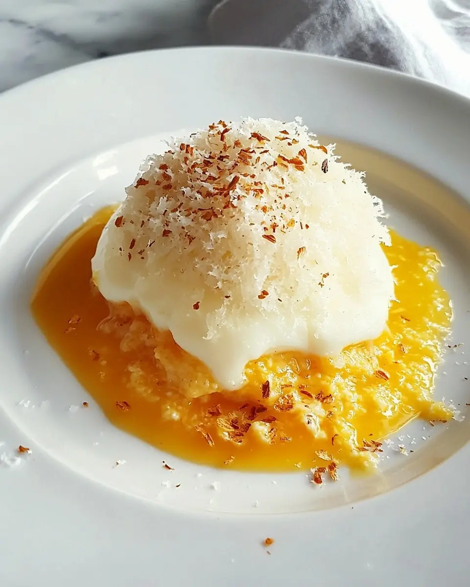 Île Flottante Salée au Parmesan