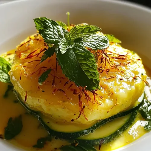 Île Flottante Salée au Safran