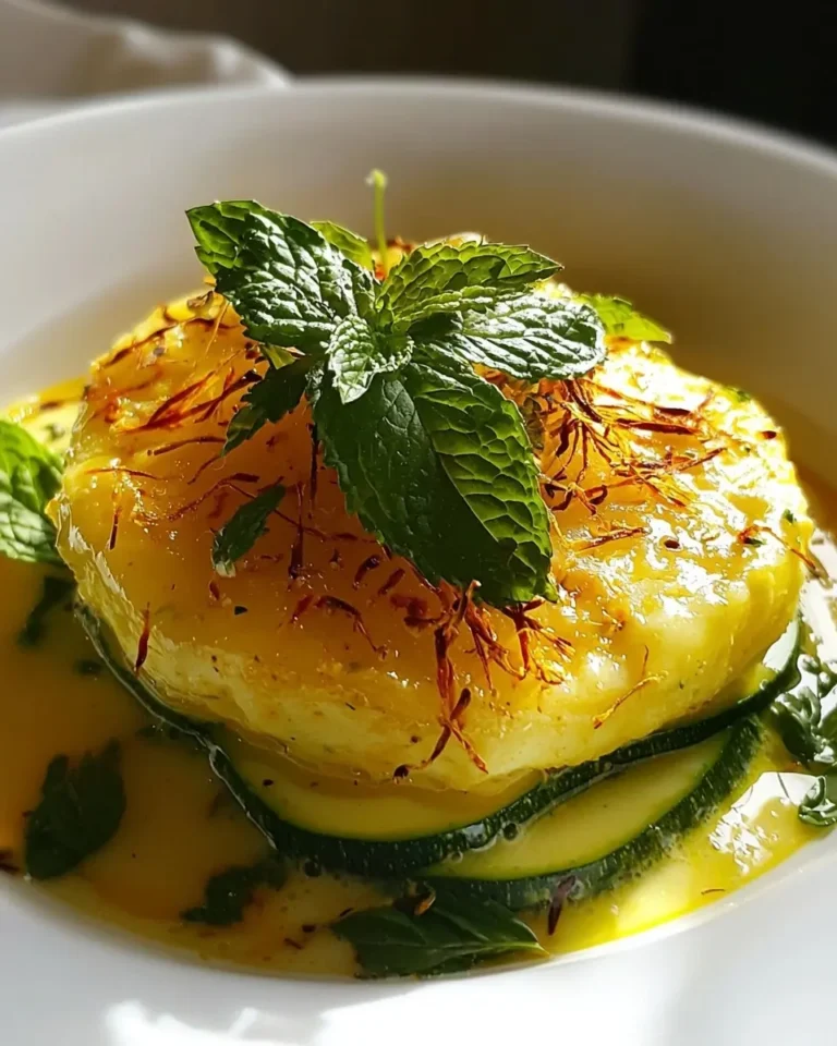 Île Flottante Salée au Safran