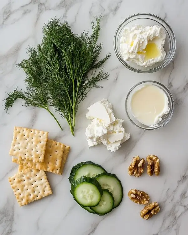 Les ingrédients pour Cheesecake Salé au Chèvre