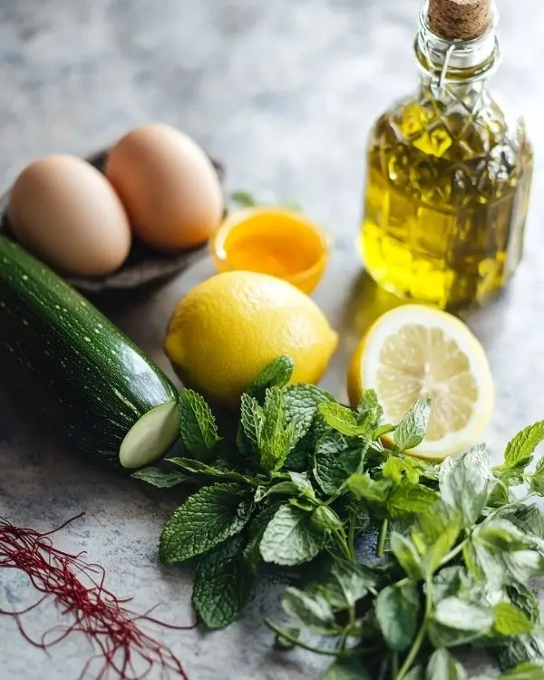 Les ingrédients pour Île Flottante Salée au Safran