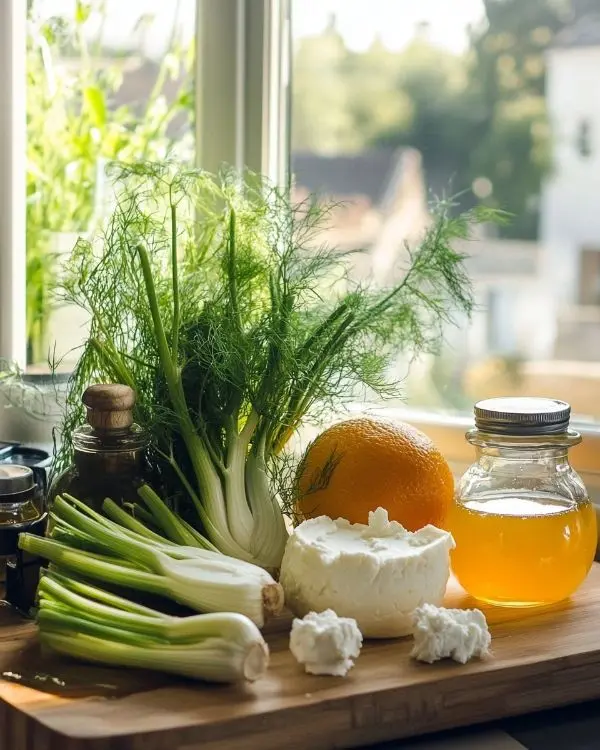 Les ingrédients pour Tarte Tatin de Fenouil Confit à l’Orange