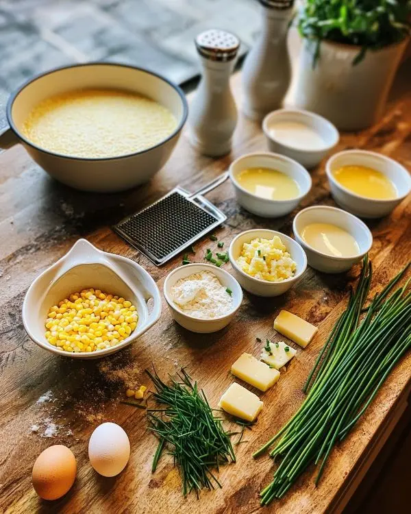 Les ingrédients pour l'Île Flottante Salée Façon Œuf à la Coque