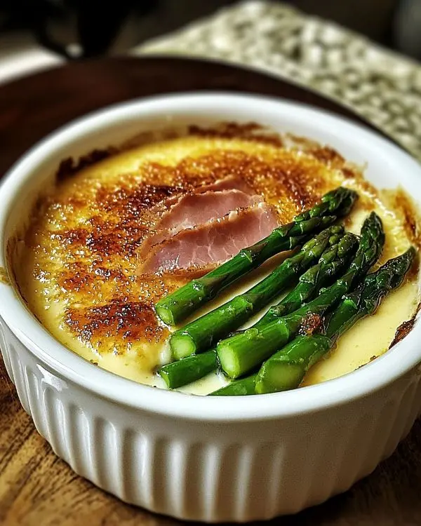 Crème Brûlée Salée au Parmesan et Pointes d’Asperges 4 Ma Recette Crème Brûlée Salée au Parmesan