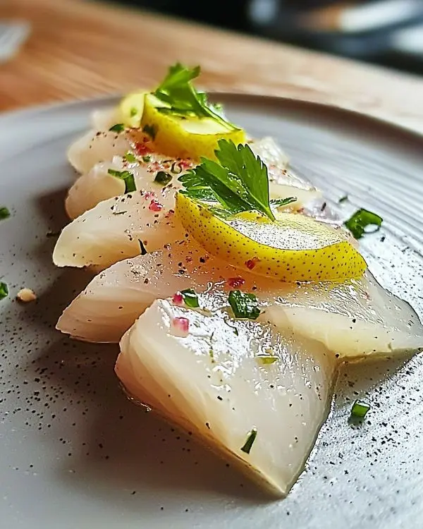 Ceviche de Daurade à la Poire & Gingembre Parfumé 4 Recette Ceviche de daurade à la poire & gingembre