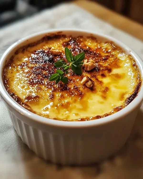 Crème Brûlée Salée au Comté Oignons Rouges & Noix 3 Recette Crème Brûlée Salée au Comté Oignons Rouges & Noix