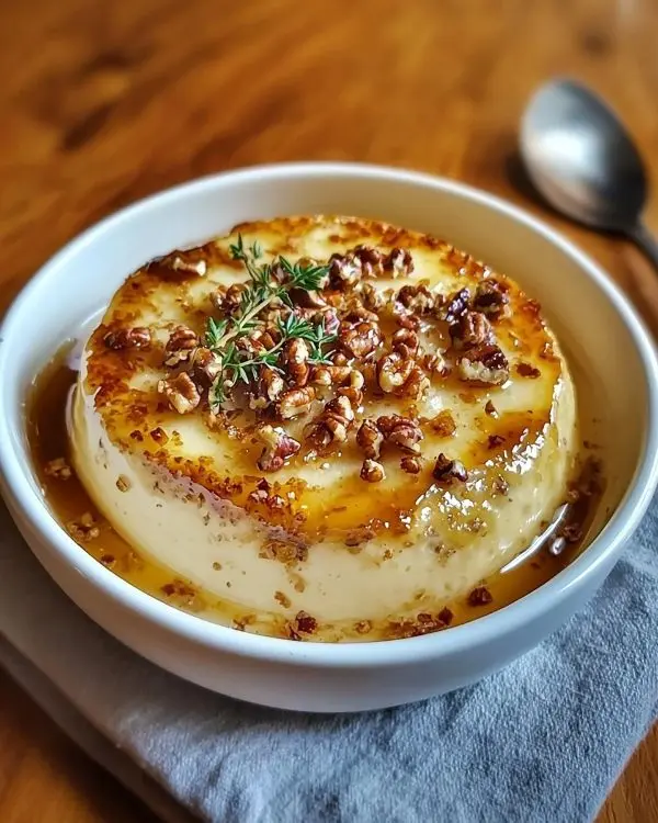 Recette Crème Brûlée Salée au Gorgonzola Poire Rôtie