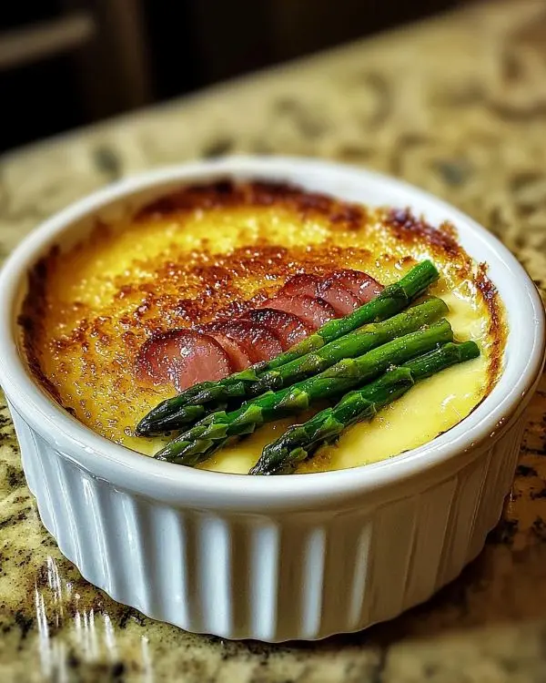 Crème Brûlée Salée au Parmesan et Pointes d’Asperges 5 Recette Crème Brûlée Salée au Parmesan et Pointes d’Asperges