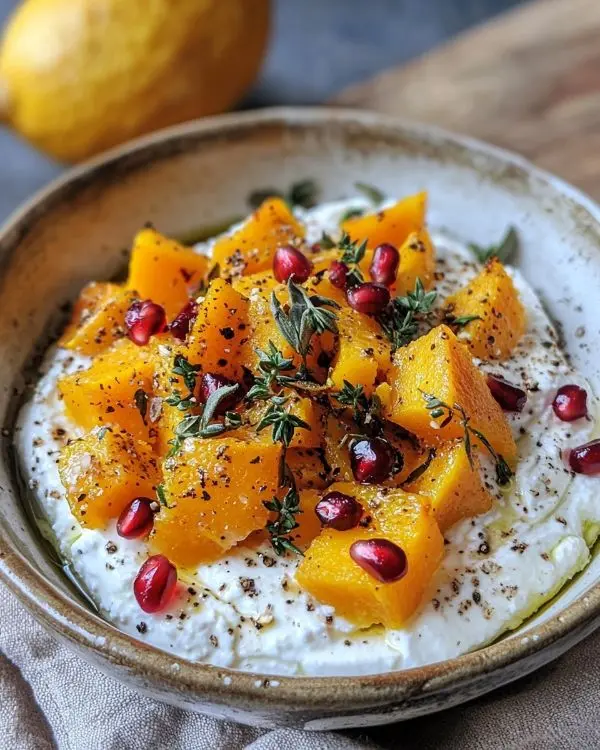 Feta Fouettée au Citron Confit, Courge Butternut Rôtie au Za'atar 5 Recette Feta Fouettée au Citron Confit, Courge Butternut Rôtie au Za'atar