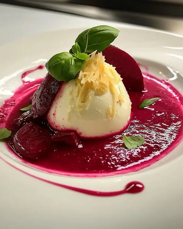 Recette Île Flottante Salée au Parmesan sur Velouté Glacé