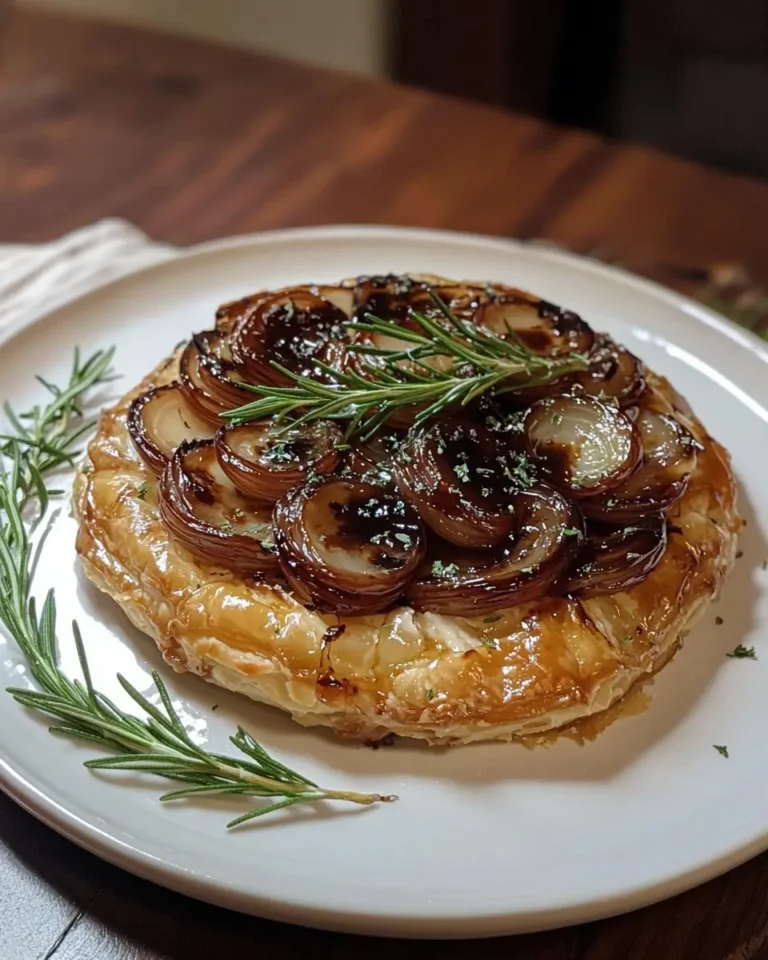 Tarte Tatin d'Échalotes Confites au Balsamique