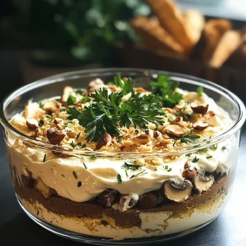 Tiramisu Salé aux Champignons de Paris