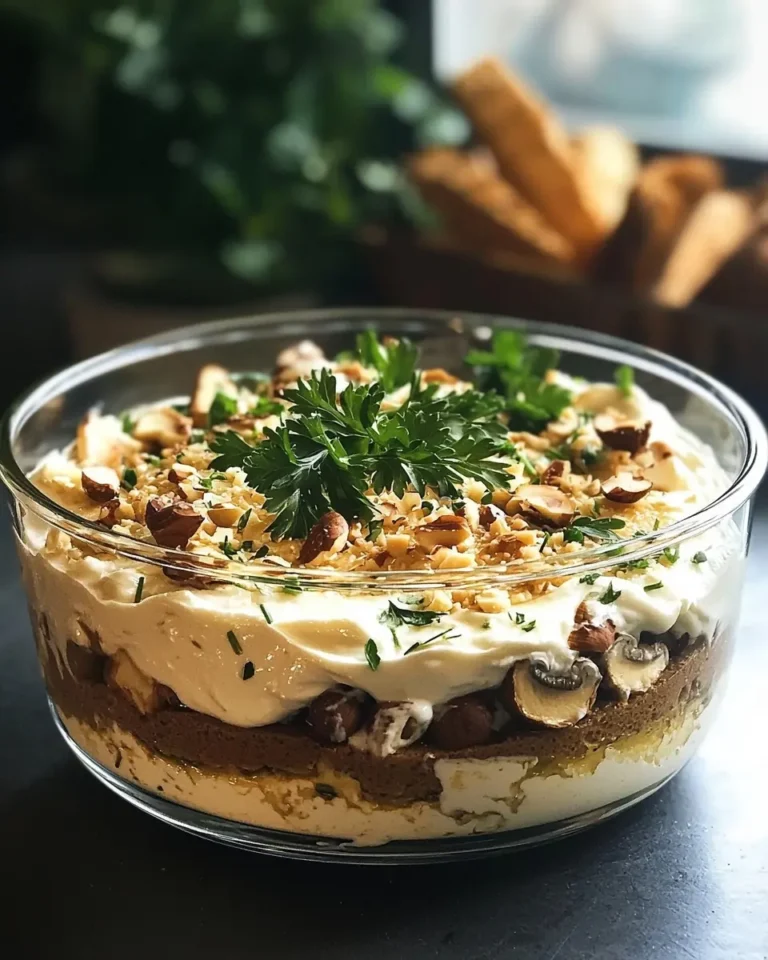 Tiramisu Salé aux Champignons de Paris