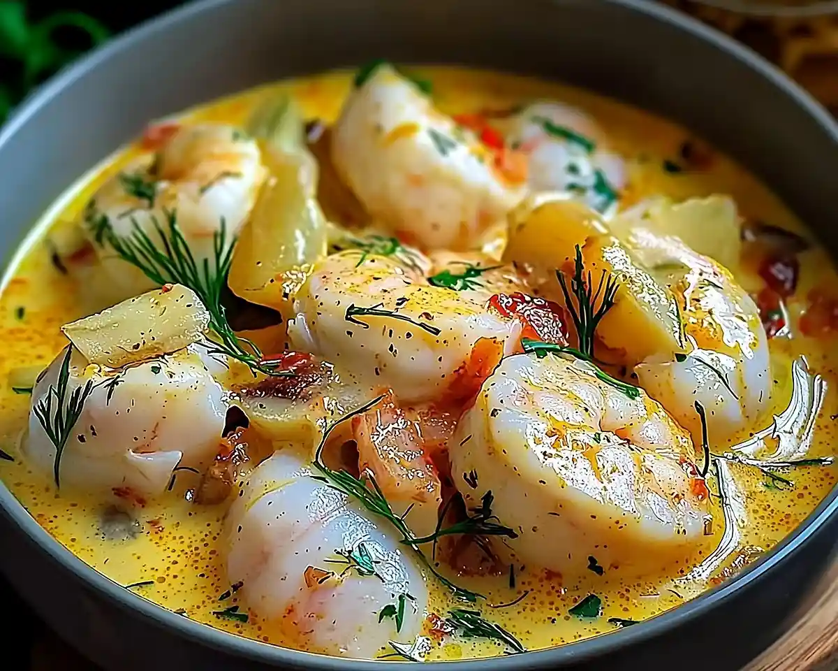 Blanquette de Poissons au Lait de Coco et Curry