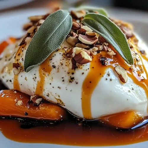 Burrata sur Potimarron Rôti