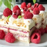 Gâteau sans cuisson framboises