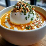 Îles Flottantes Salées et Meringues Créatives 7 Île Flottante Salée au Curry Vert en plat