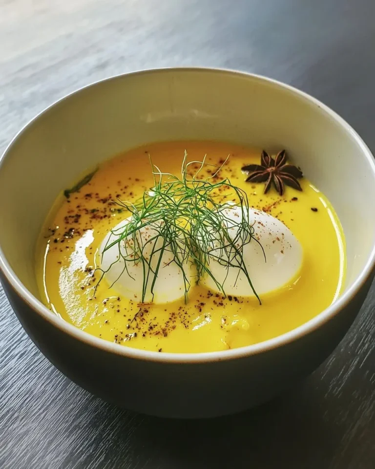 Île Flottante Salée au Safran Velouté Glacé