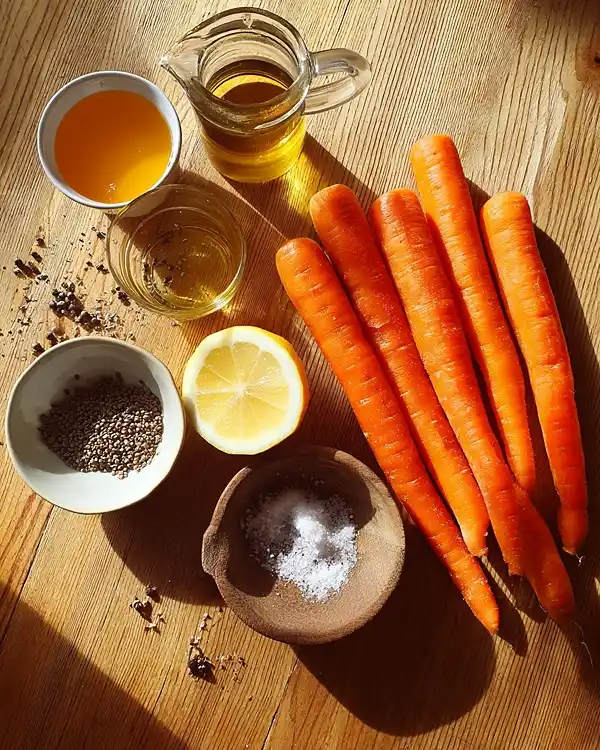 Steak de Carotte Rôtie Laqué au Cumin 2 Les ingrédients pour Steak de Carotte Rôtie Laqué