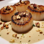 Noix de Saint-Jacques Snackées sur Velouté de Topinambour