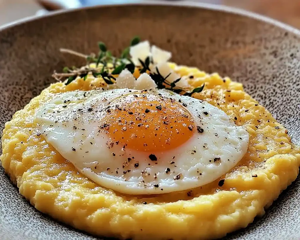 Œuf Parfait 64°C: Mousseline Truffée ou Polenta Grillée au Maïs et Parmesan 4 Œuf Parfait