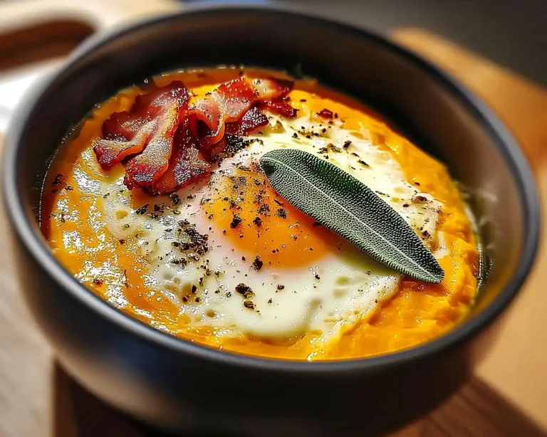 Œuf Parfait sur Velouté de Potimarron