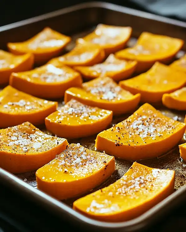 Préparation du Burrata sur Potimarron Rôti