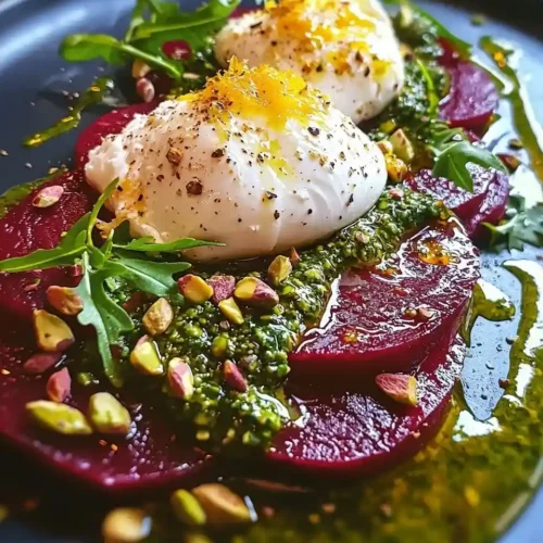 Burrata sur Carpaccio de Betterave 2 Recette Burrata sur Carpaccio de Betterave