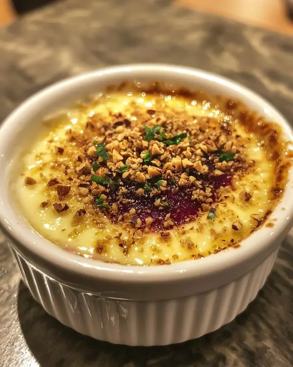 Recette Crème Brûlée Salée au Chèvre Confit de Betterave